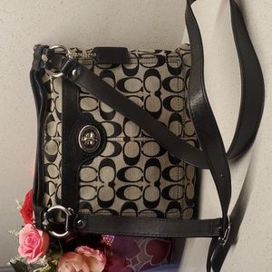 COACH canvas signature print crossbody